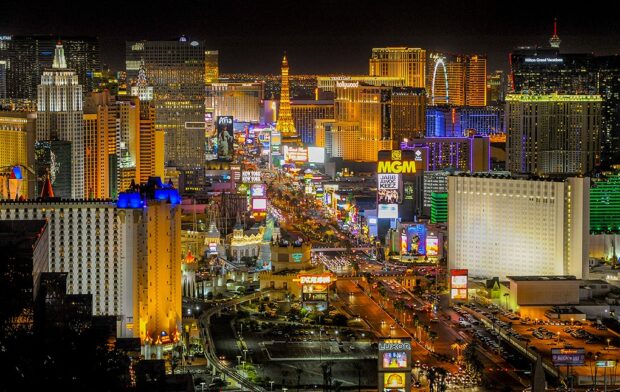 View of the Las Vegas Strip, looking north from the Foundation Room atop the Mandalay Bay Hotel &amp; Casino in Las Vegas on Monday, Nov. 2, 2015. CREDIT: Mark Damon/Las Vegas News Bureau